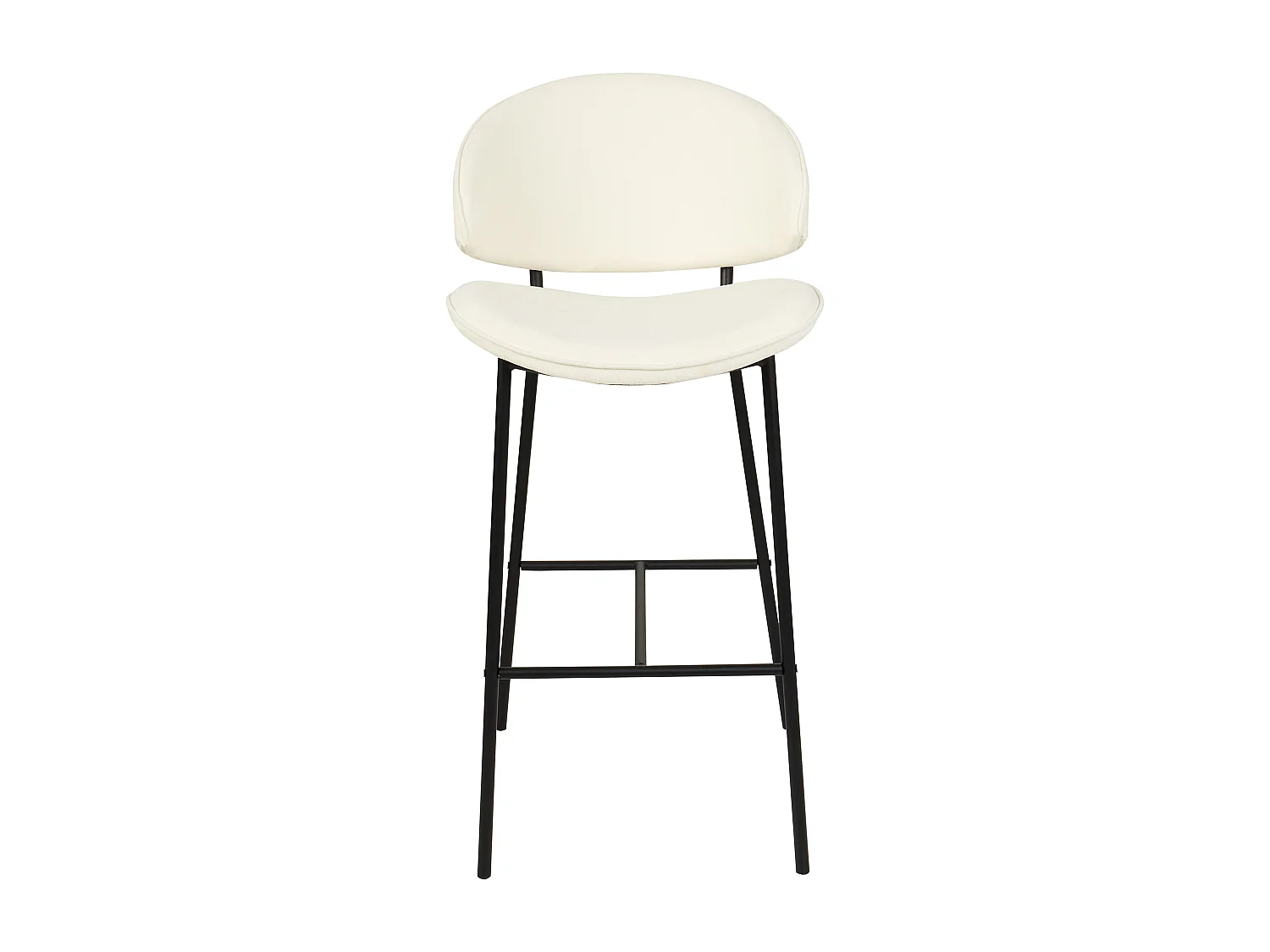 Zestaw 2 krzeseł barowych KIANA Kremowy