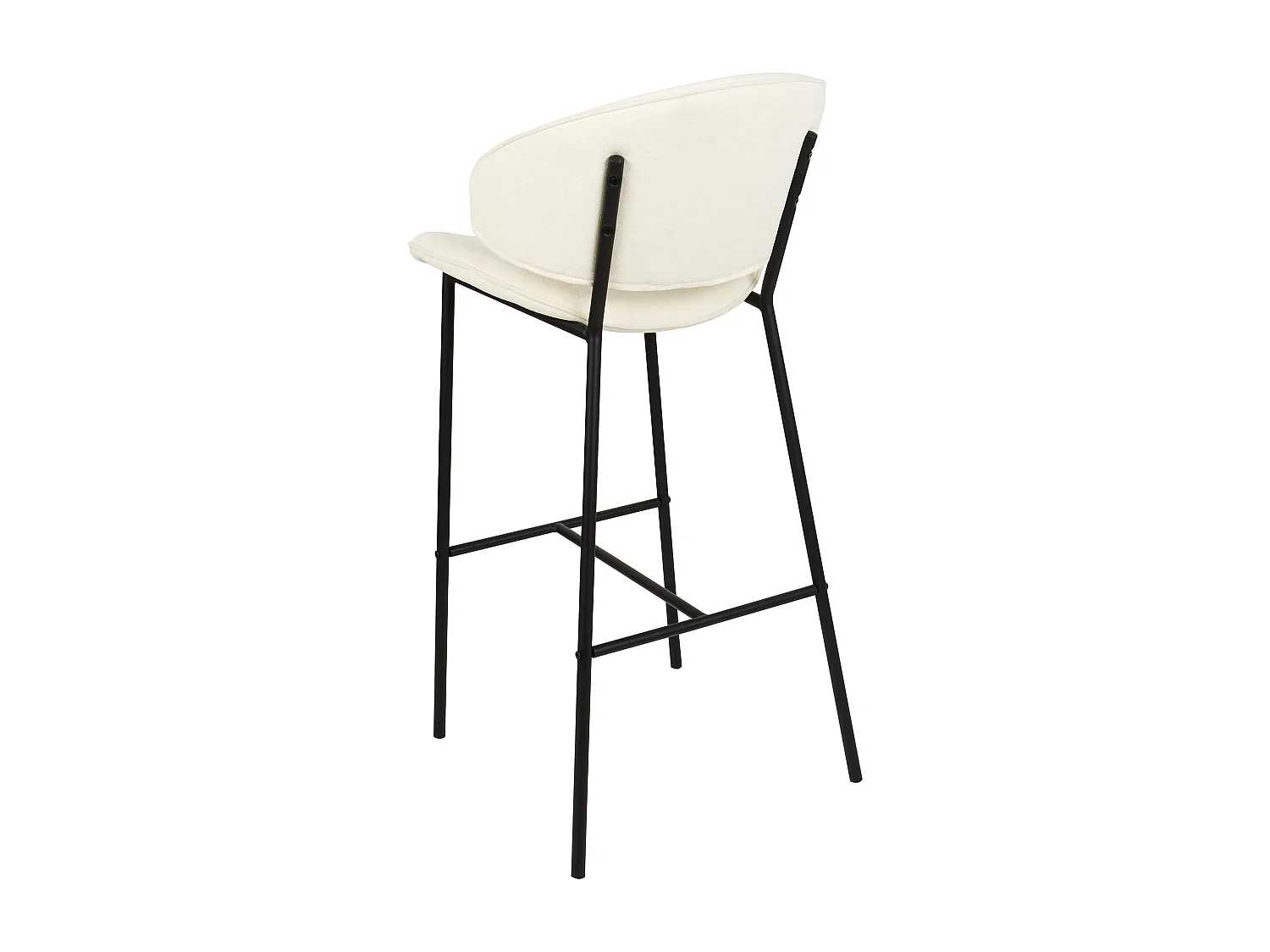 Zestaw 2 krzeseł barowych KIANA Kremowy