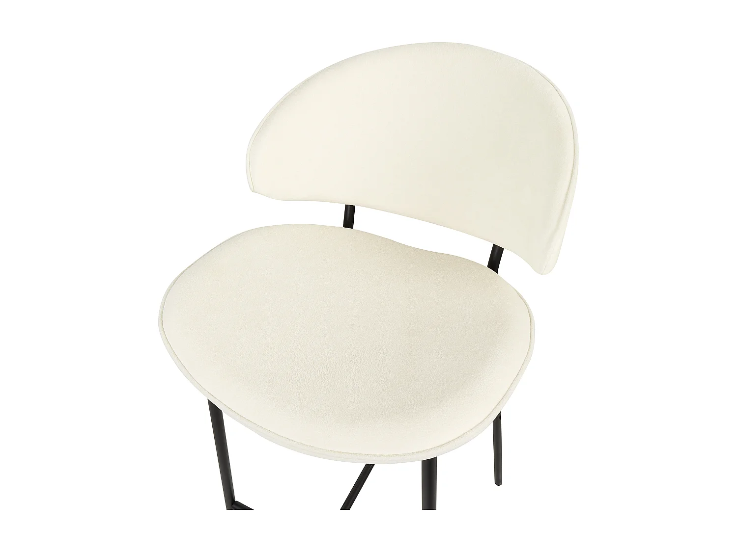 Set mit 2 Barstühlen KIANA Creme