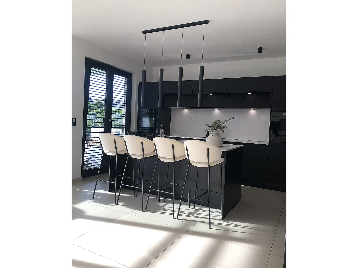 Lot de 2 chaises de bar KIANA Crème