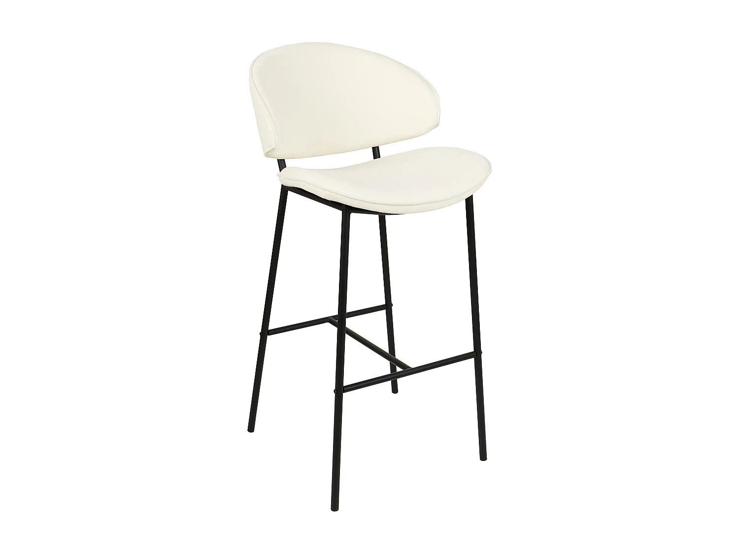 Conjunto de 2 sillas de bar KIANA Crema