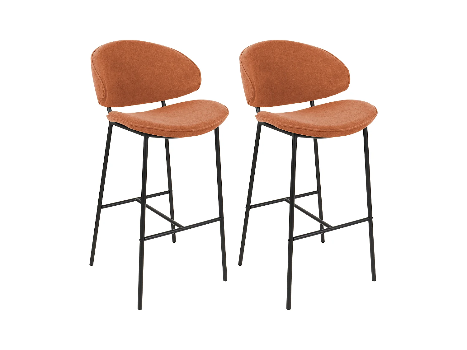 Lot de 2 chaises de bar KIANA Orange
