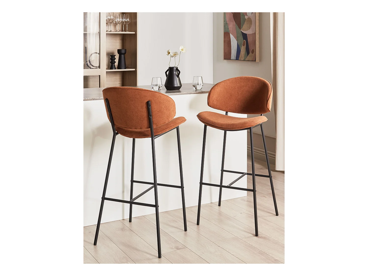 Set van 2 barstoelen KIANA Oranje