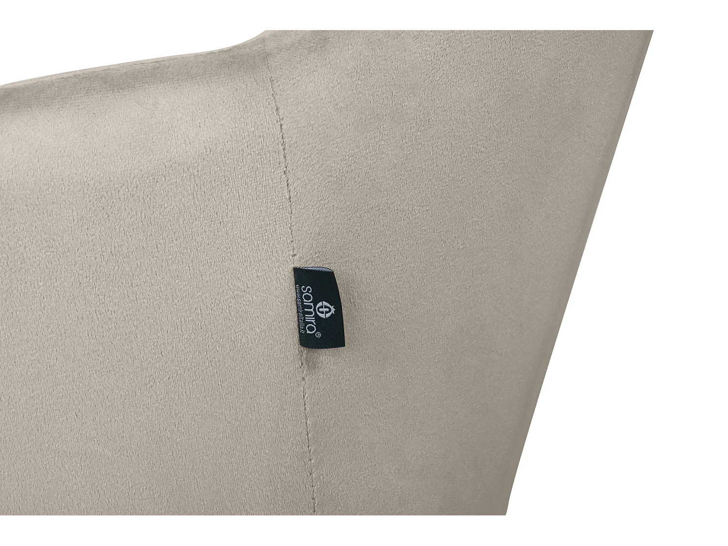 Poltrona ufficio regolabile in altezza in velluto tortora, poltrona girevole mod. Louise