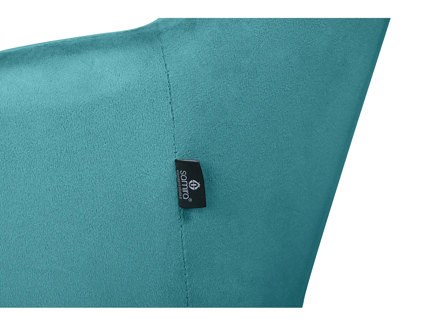 Poltrona ufficio regolabile in altezza in velluto verde petrolio, poltrona girevole mod. Louise