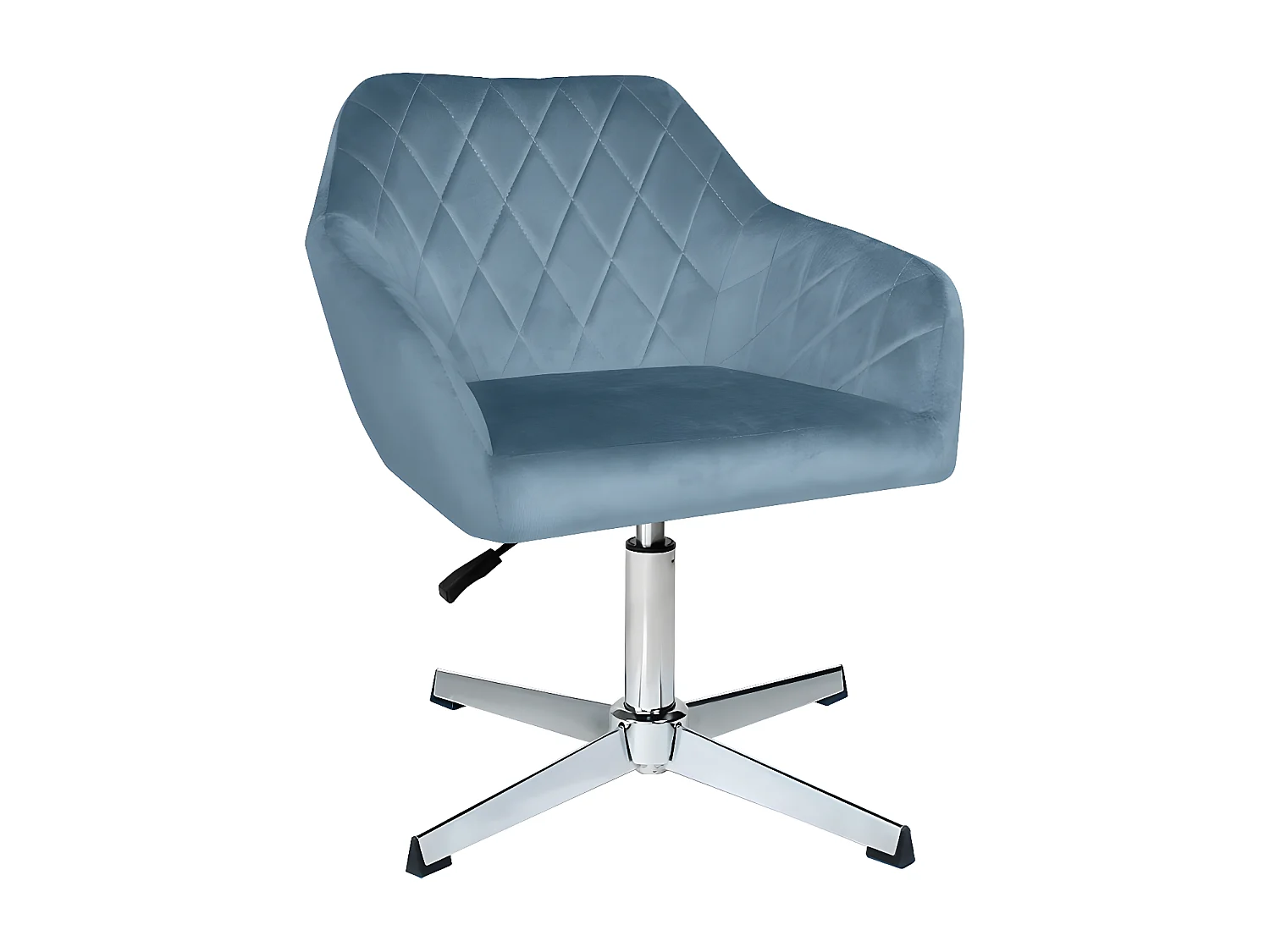 Poltrona ufficio regolabile in altezza in velluto carta da zucchero, poltrona girevole mod. Louise