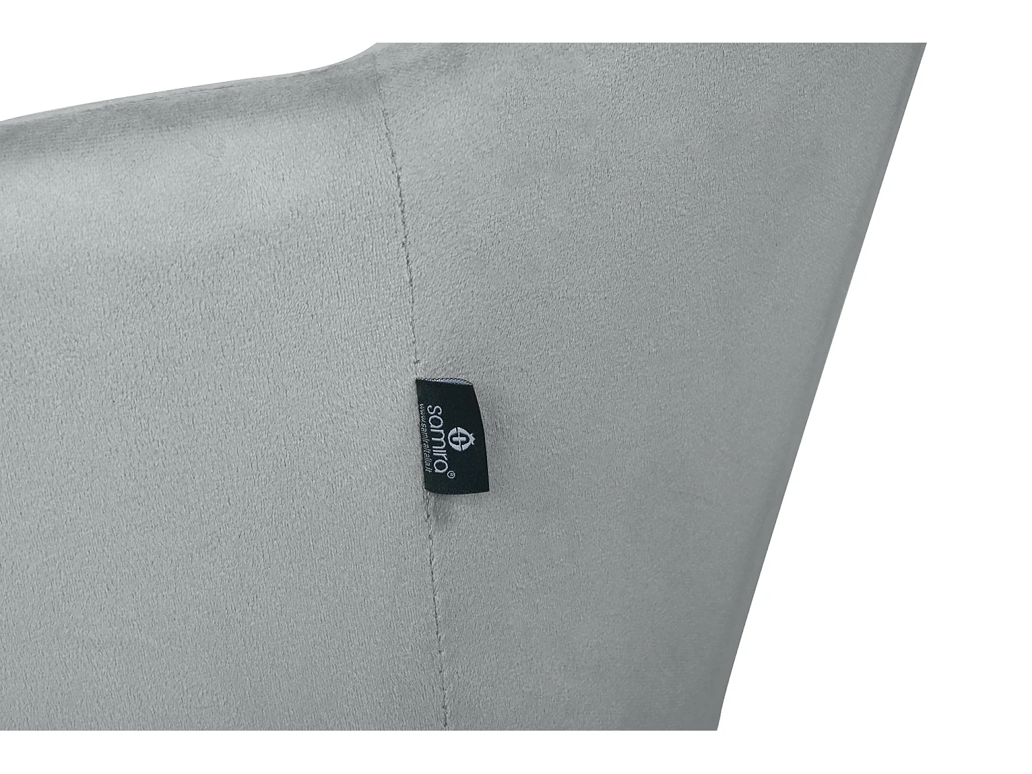 Poltrona ufficio regolabile in altezza in velluto grigio, poltrona girevole mod. Louise