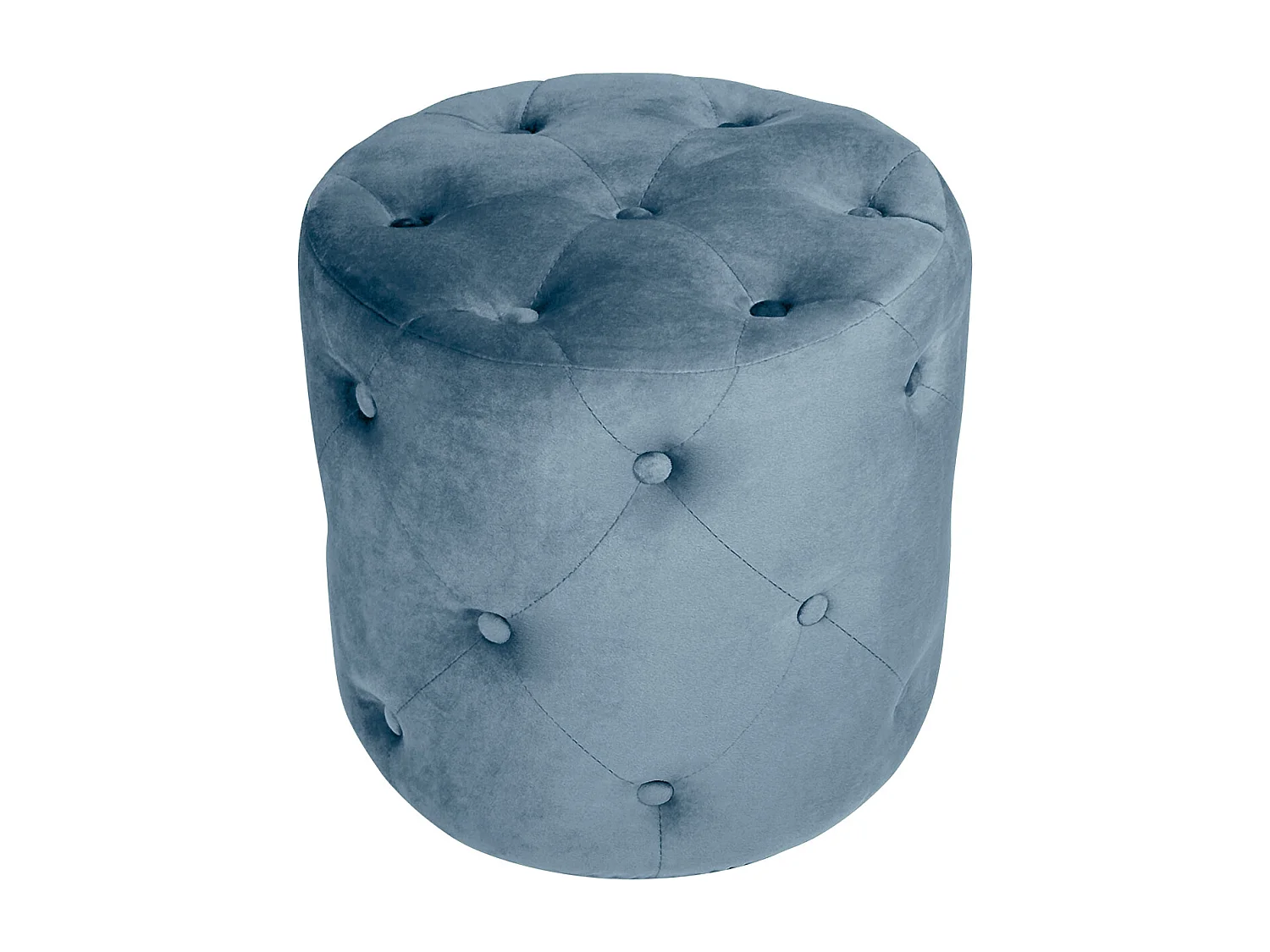 Pouf in velluto capitonné carta da zucchero, poggiapiedi mod. Honey