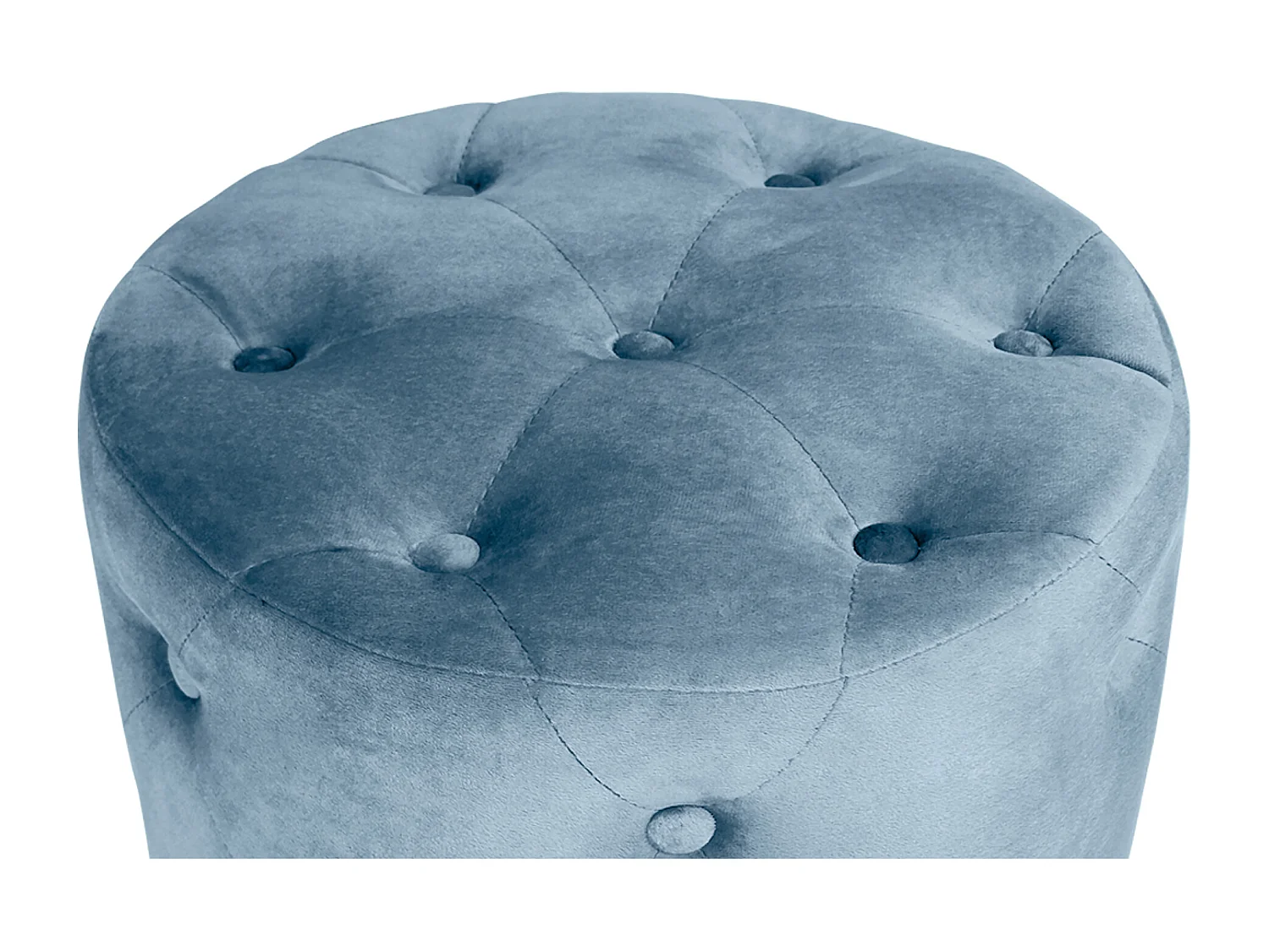 Pouf in velluto capitonné carta da zucchero, poggiapiedi mod. Honey