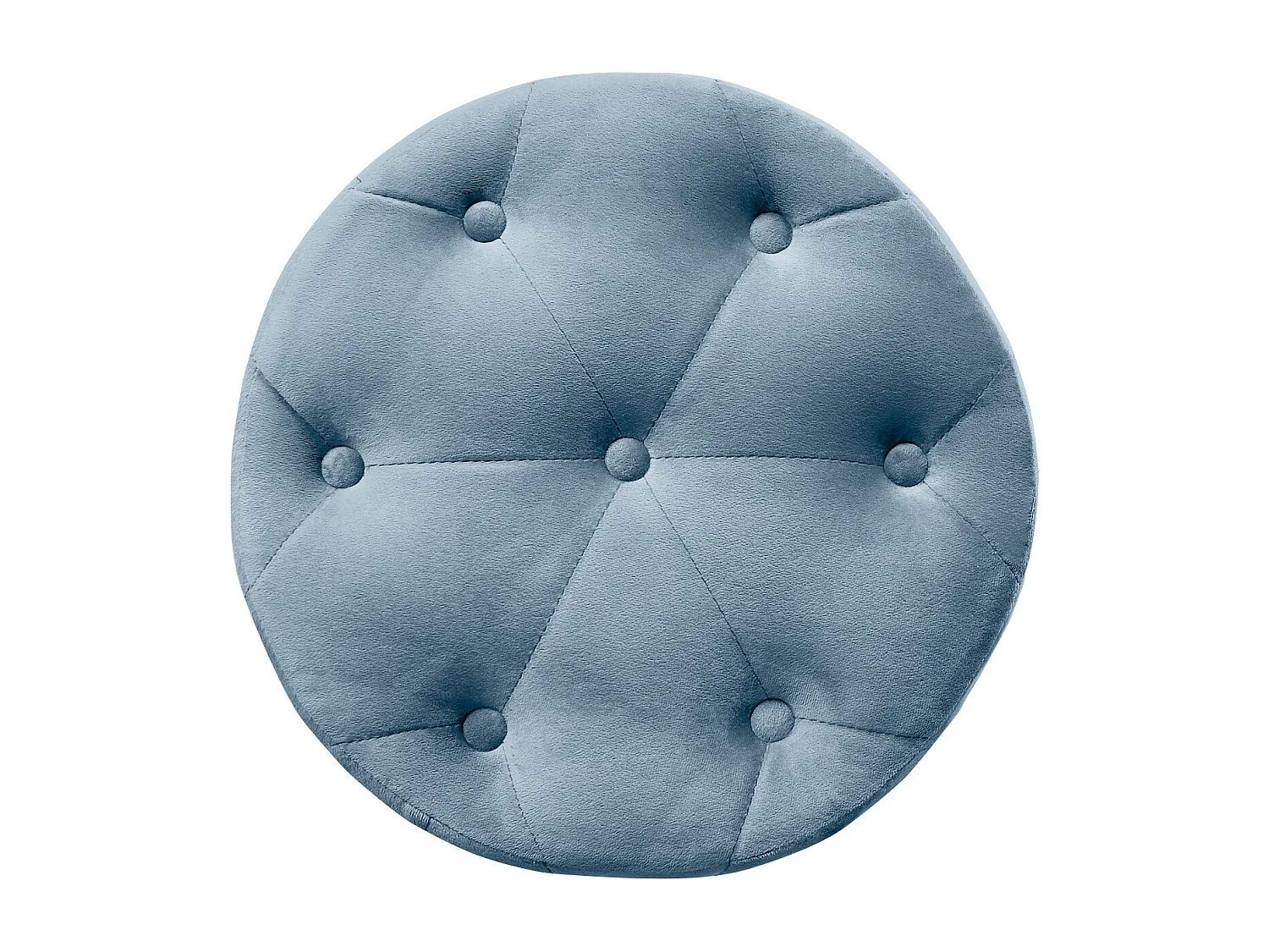 Pouf in velluto capitonné carta da zucchero, poggiapiedi mod. Honey