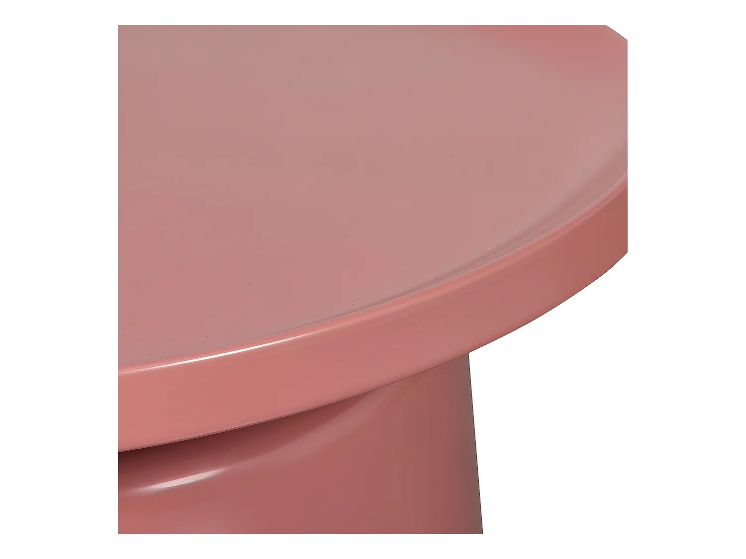 DUUK   - Table basse ronde en aluminium rose D 74