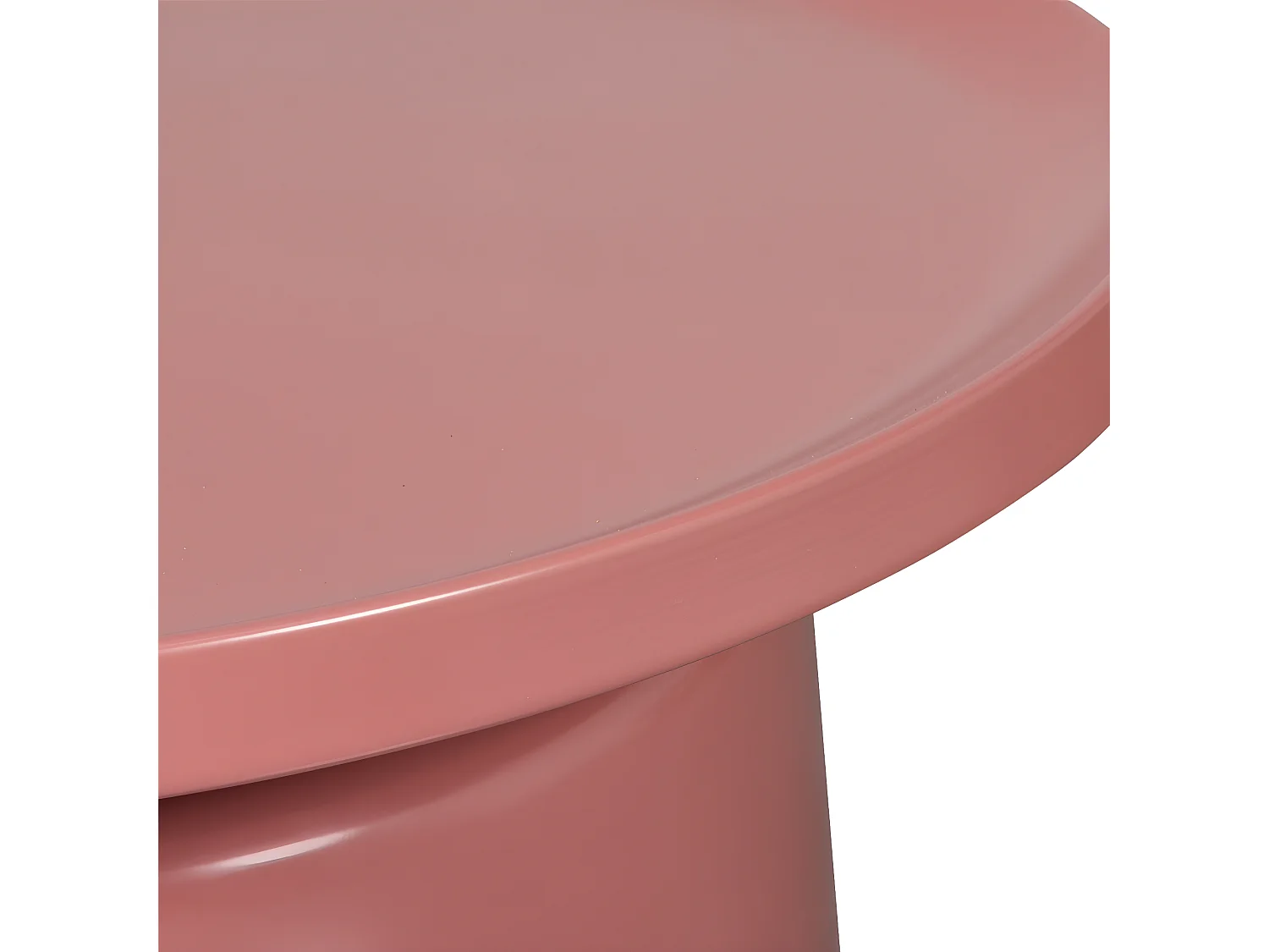DUUK   - Table basse ronde en aluminium rose D 74
