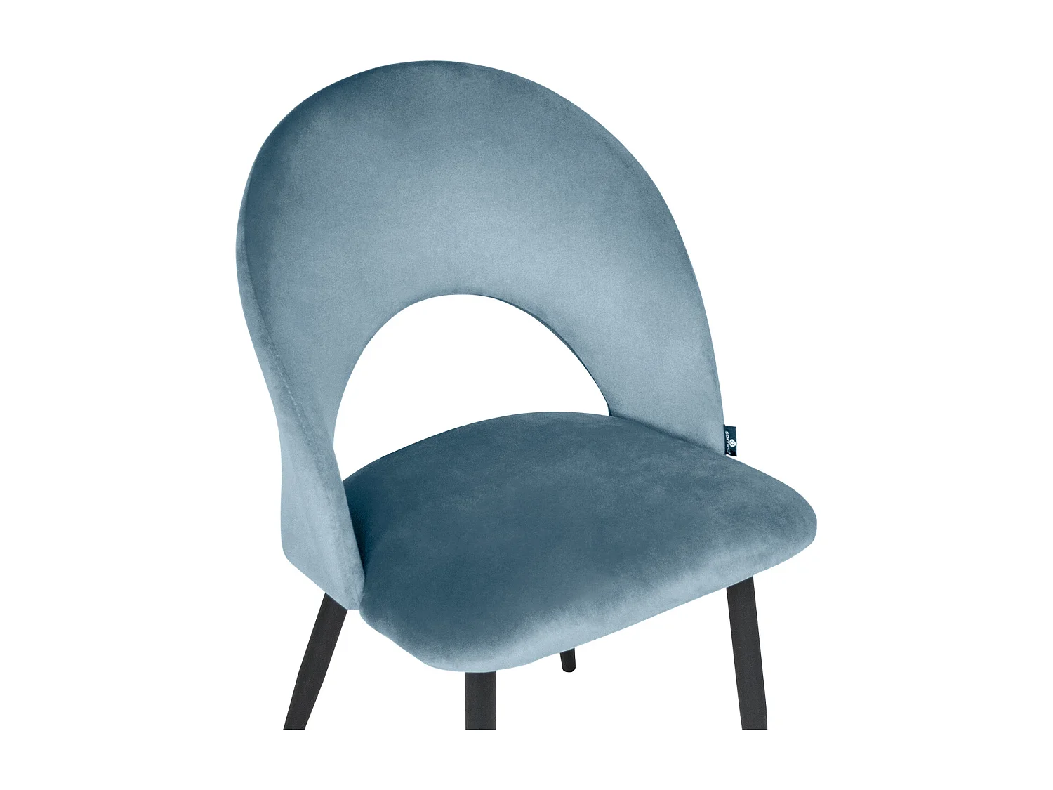 Sedia da pranzo imbottita in velluto carta da zucchero mod. Zoe (2pz)