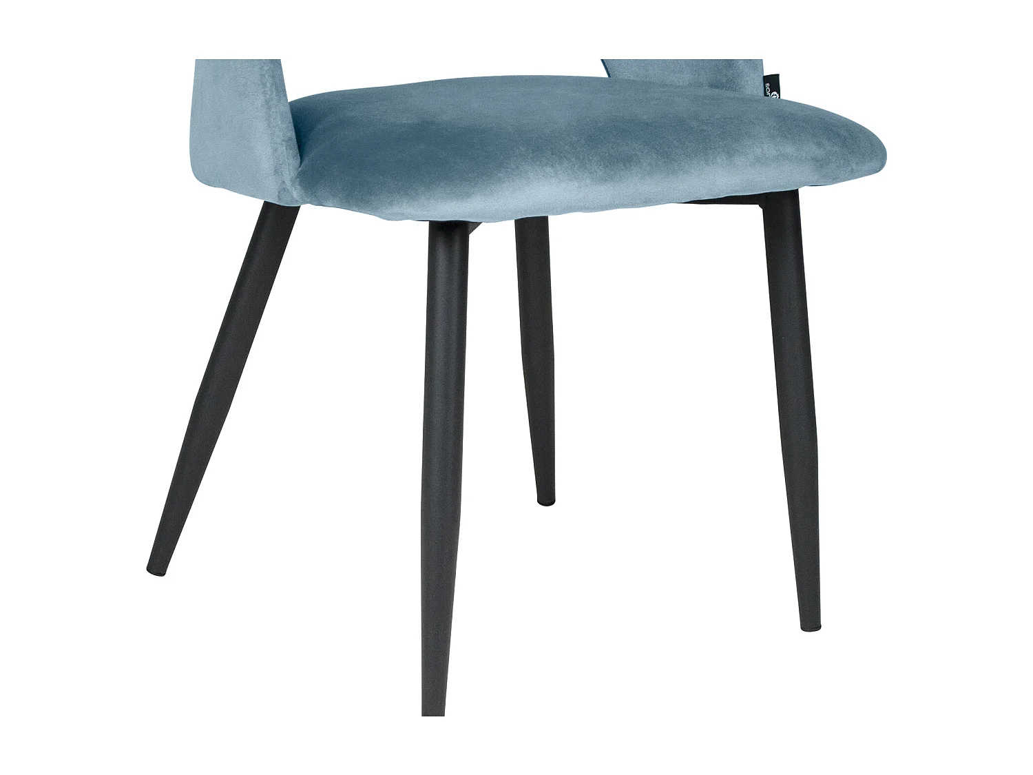 Sedia da pranzo imbottita in velluto carta da zucchero mod. Zoe (2pz)