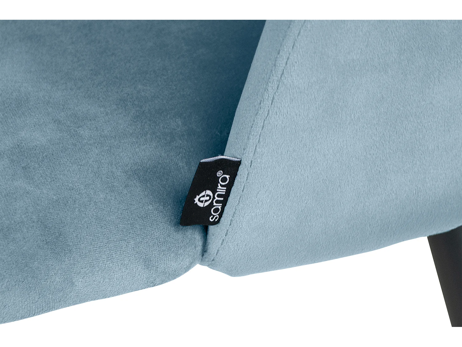 Sedia da pranzo imbottita in velluto carta da zucchero mod. Zoe (2pz)