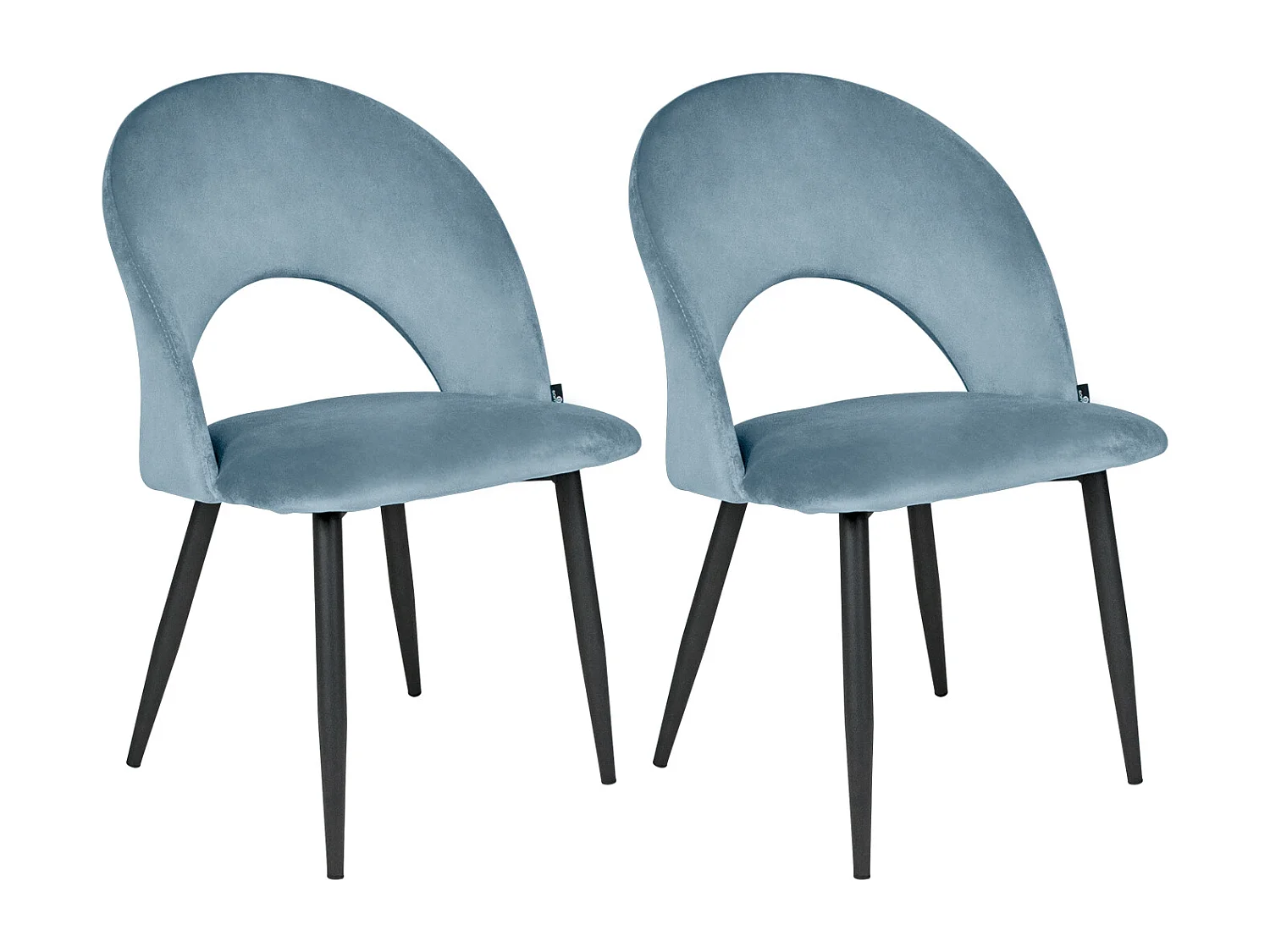 Sedia da pranzo imbottita in velluto carta da zucchero mod. Zoe (2pz)