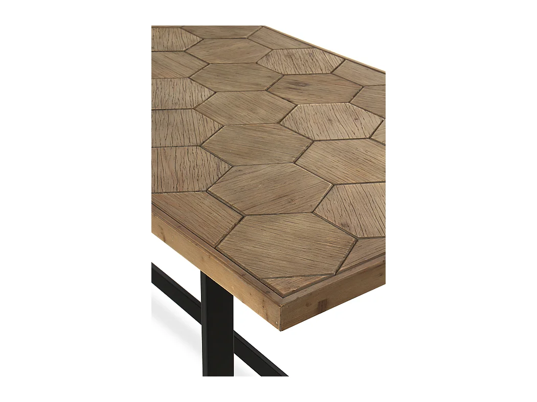 Table en frêne avec pied en métal 178x90