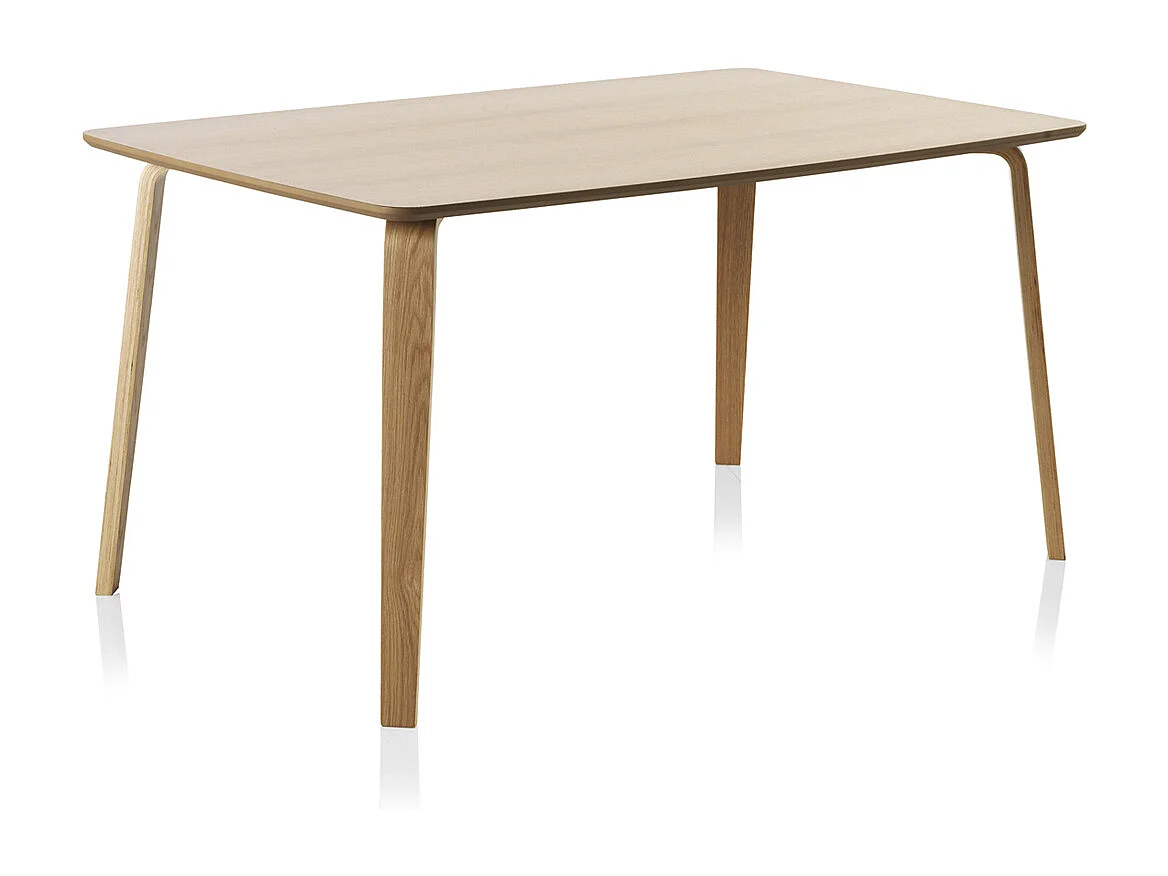 Mesa de painel de fibras de média densidade com pés folheados a carvalho 150x90 cm