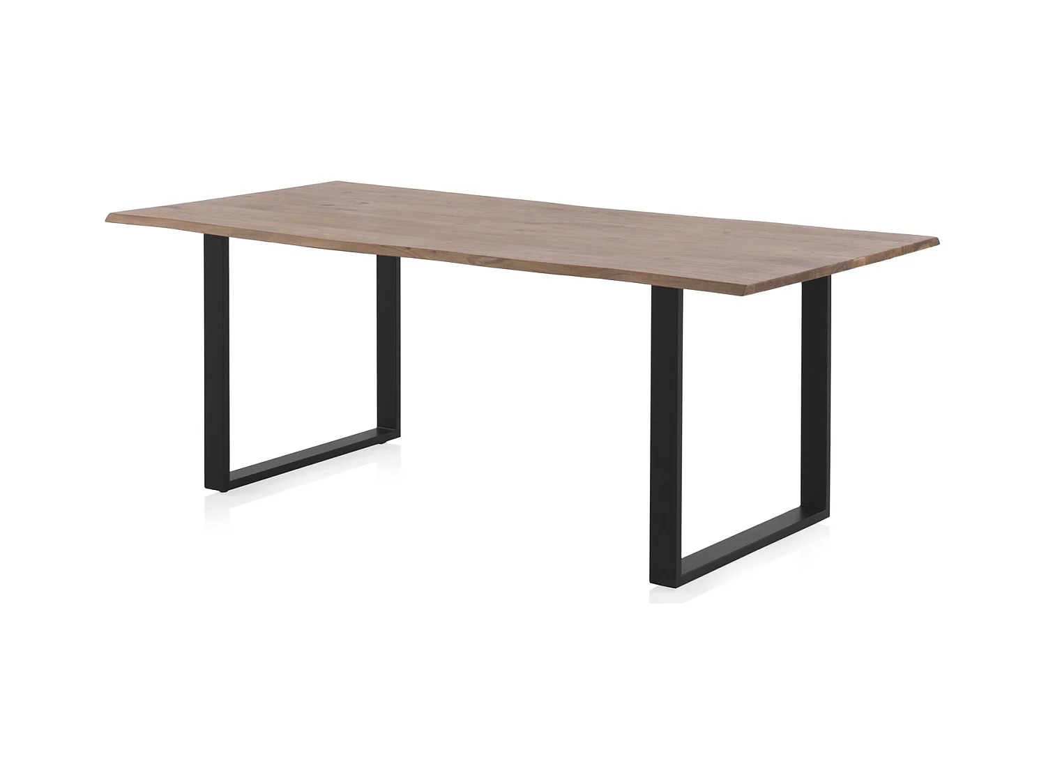 Table en acacia massif 200x100 avec pieds en métal noir