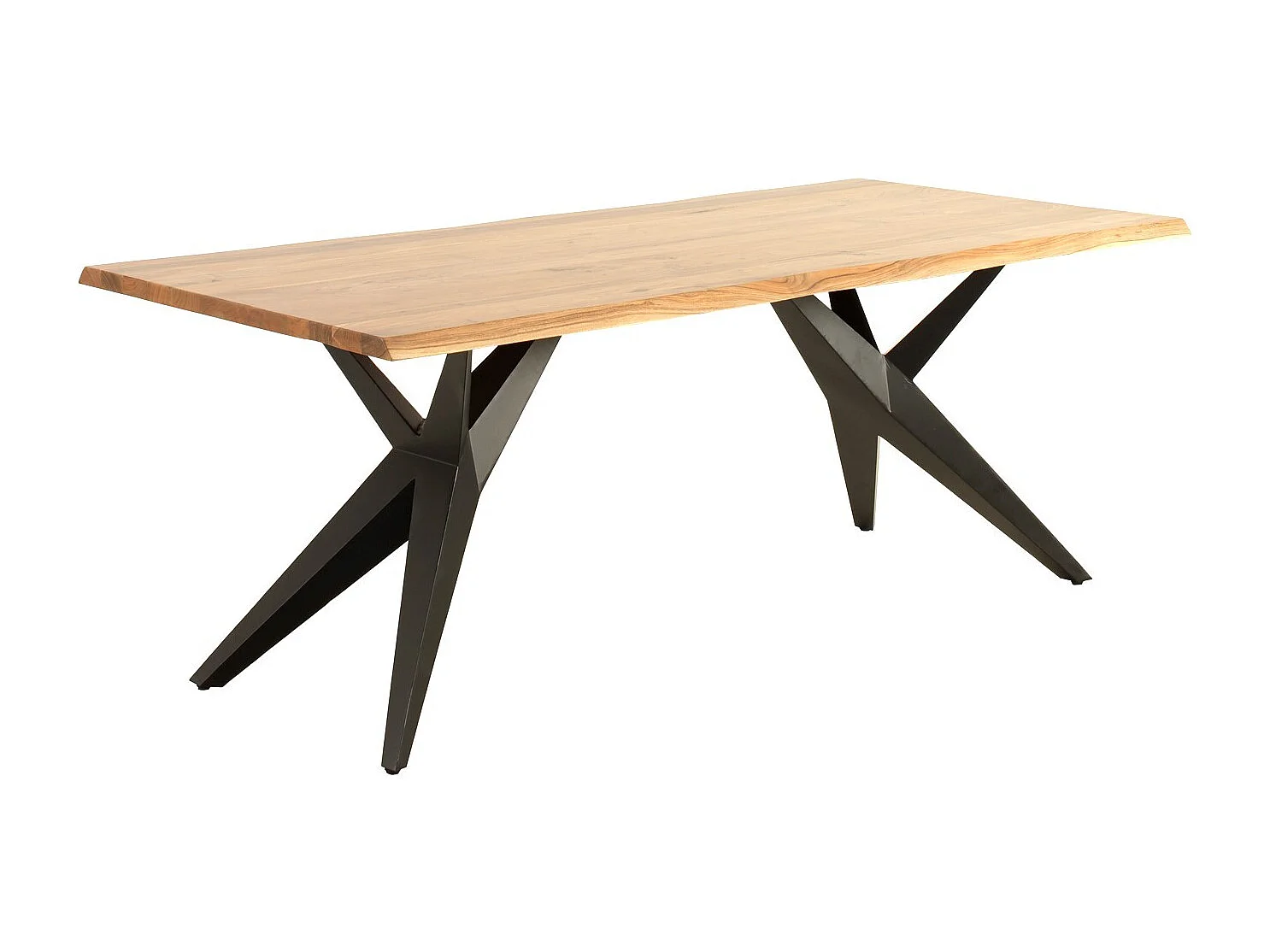 Table en bois massif d'acacia 200x100