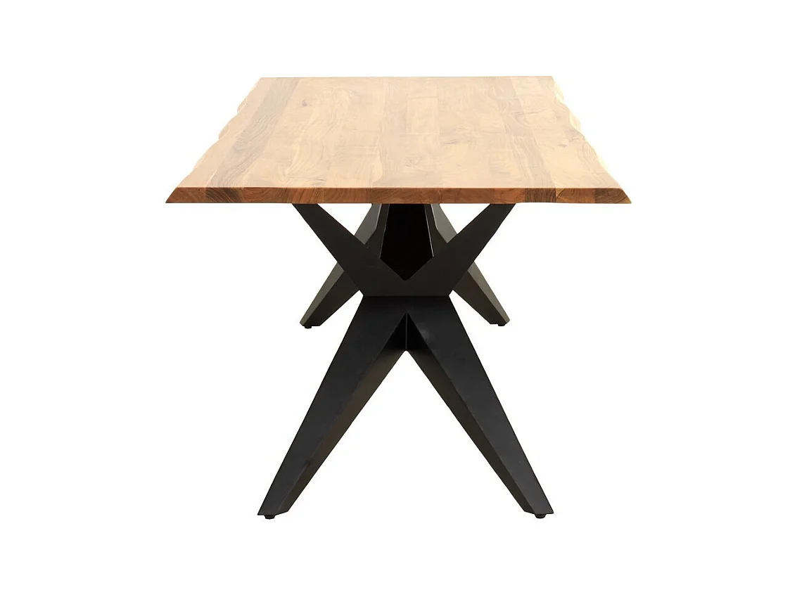 Table en bois massif d'acacia 200x100