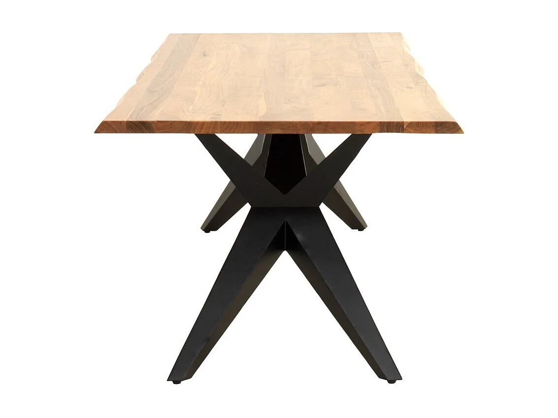 Table en bois massif d'acacia 200x100