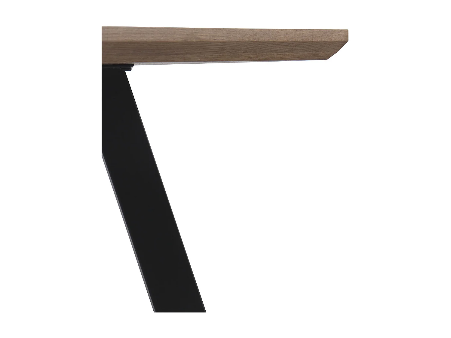 Mesa de melamina con efecto madera de roble con patas metal 160x90