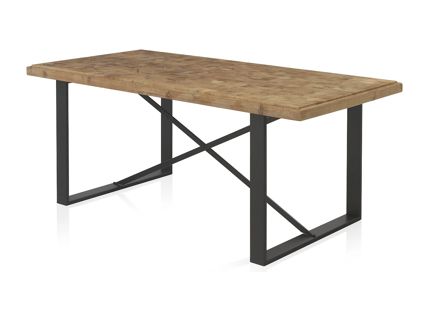 Tisch aus mitteldichter Faserplatte mit Fichtensperrholz 182x90 cm