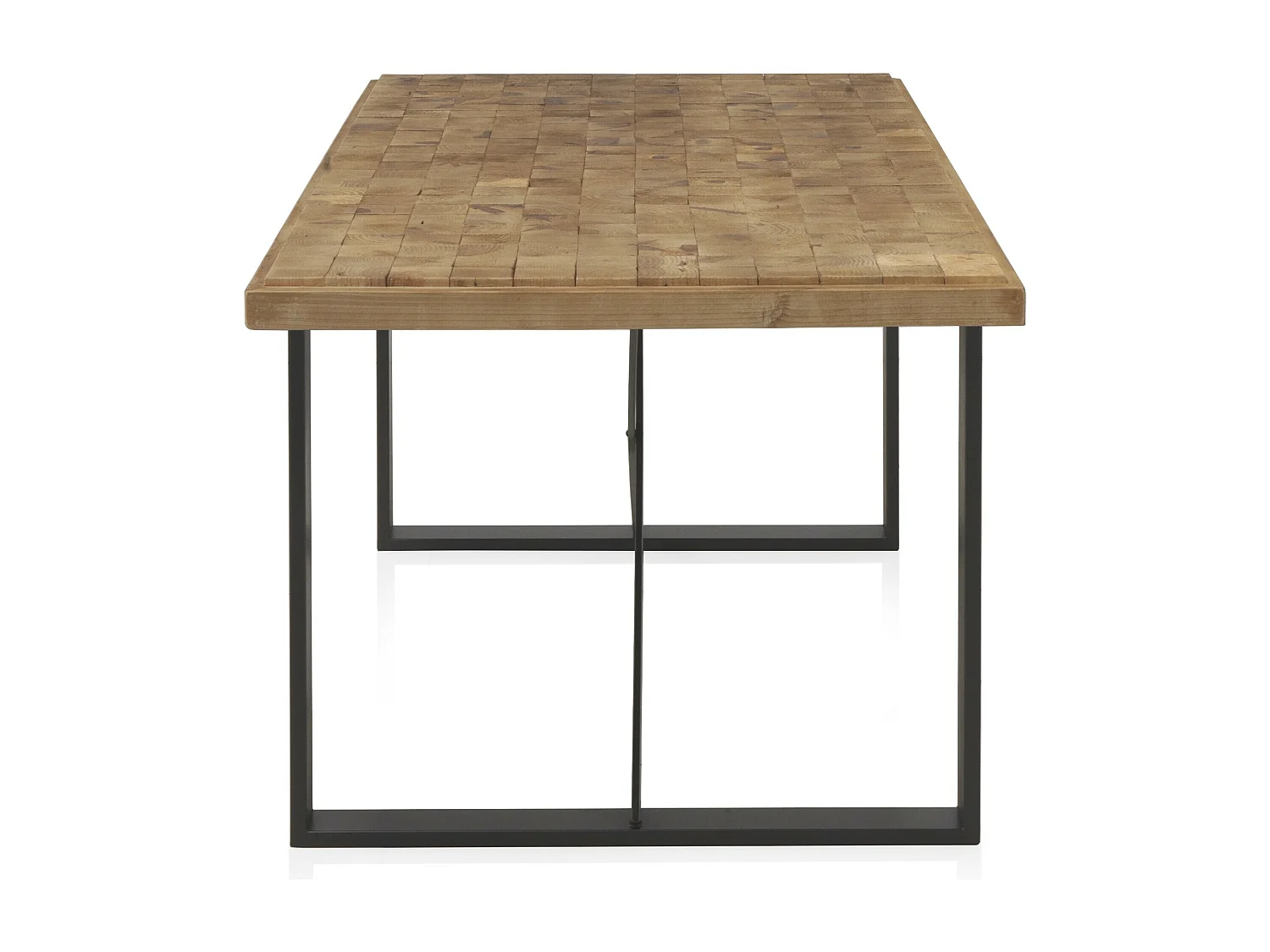 Tisch aus mitteldichter Faserplatte mit Fichtensperrholz 182x90 cm