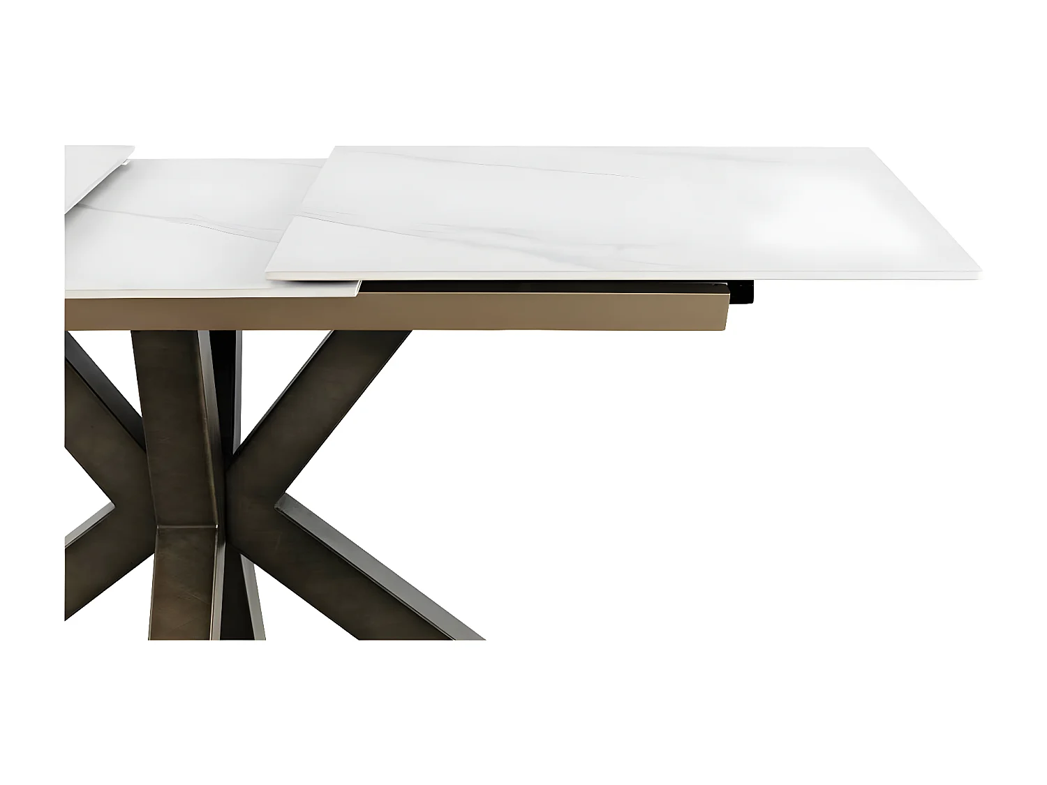 Tisch aus mitteldichter Faserplatte mit Fichtensperrholz 182x90 cm