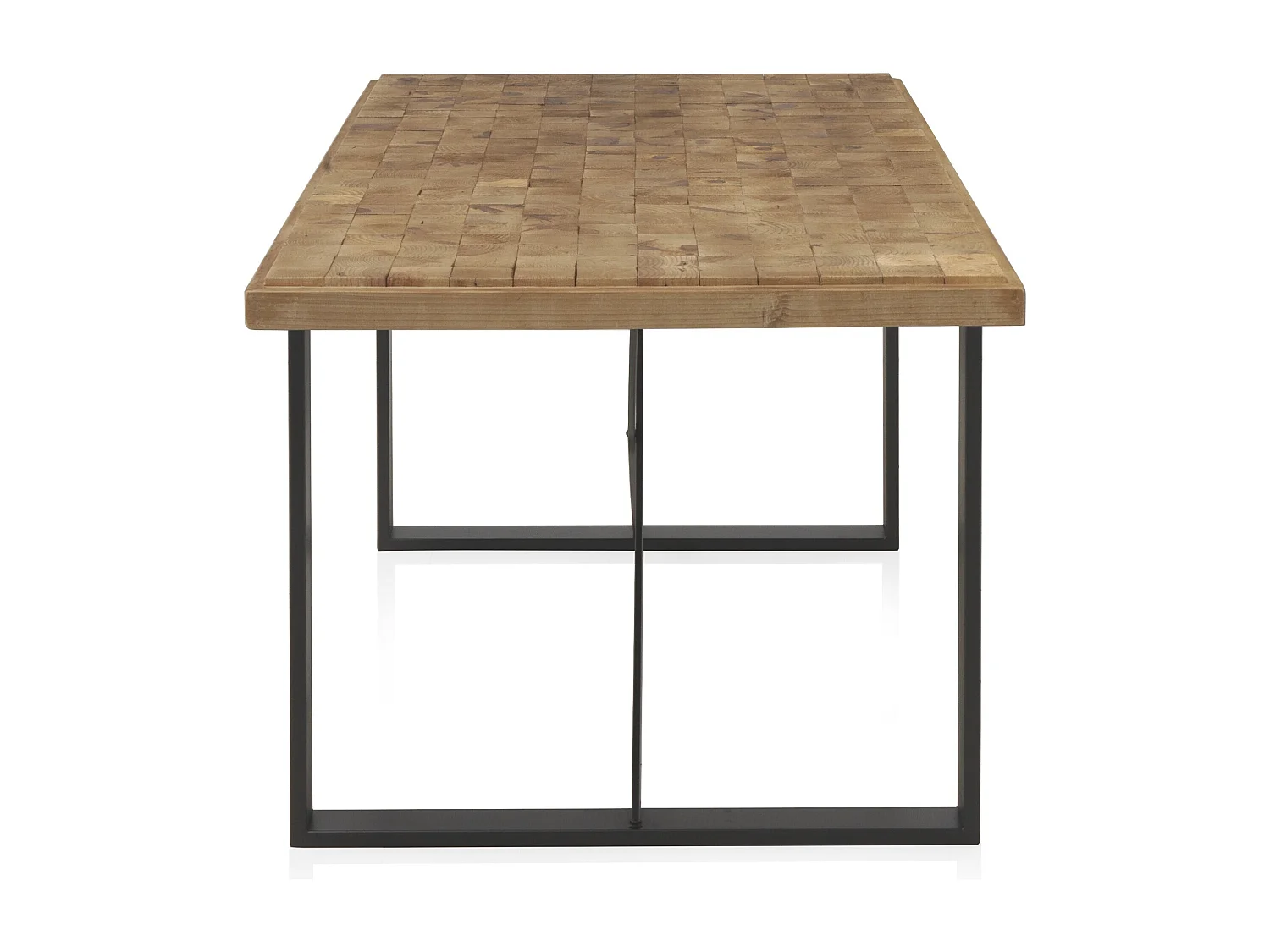 Tisch aus mitteldichter Faserplatte mit Fichtensperrholz 182x90 cm