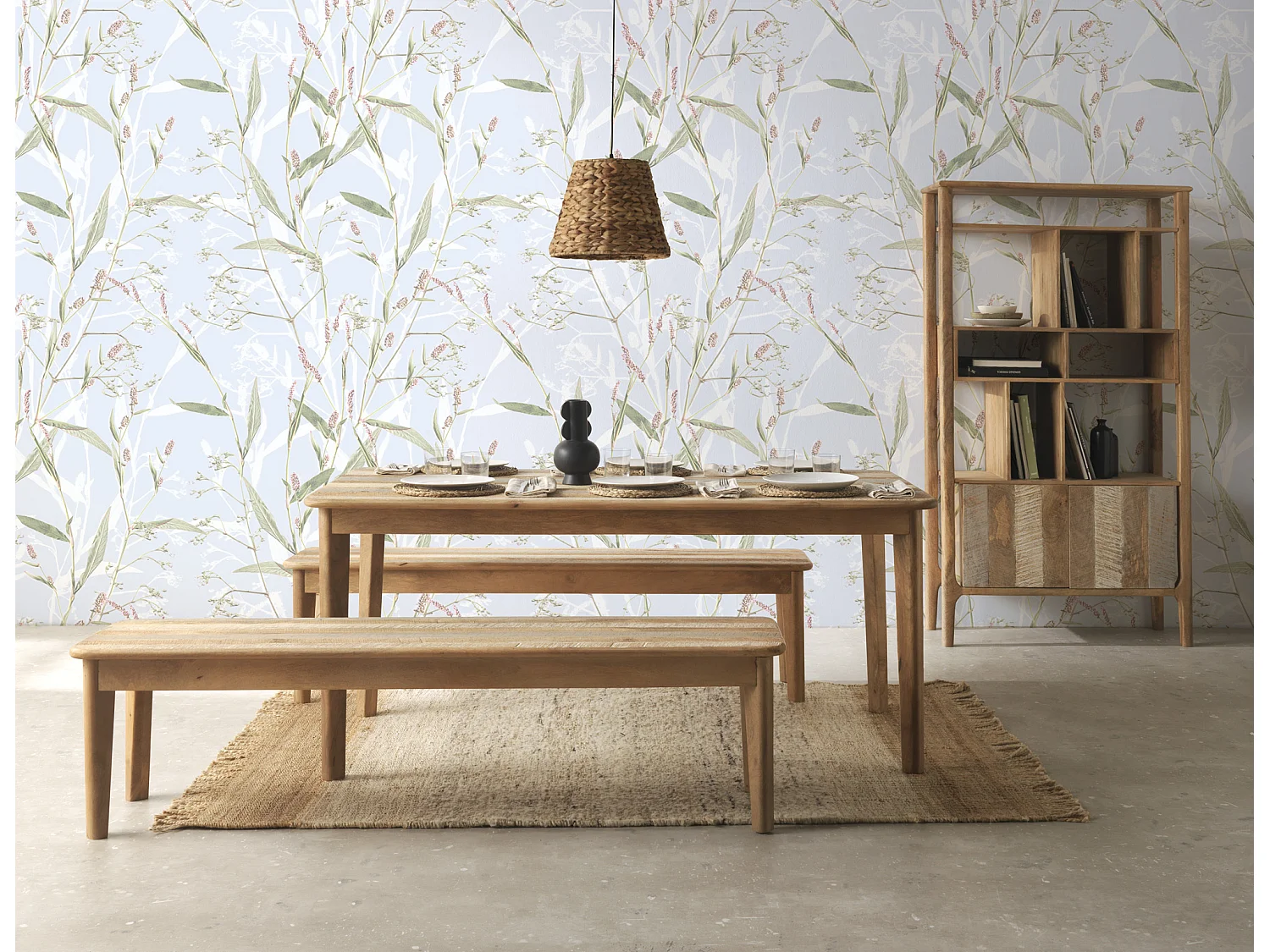 Table en bois massif de manguier 170x90