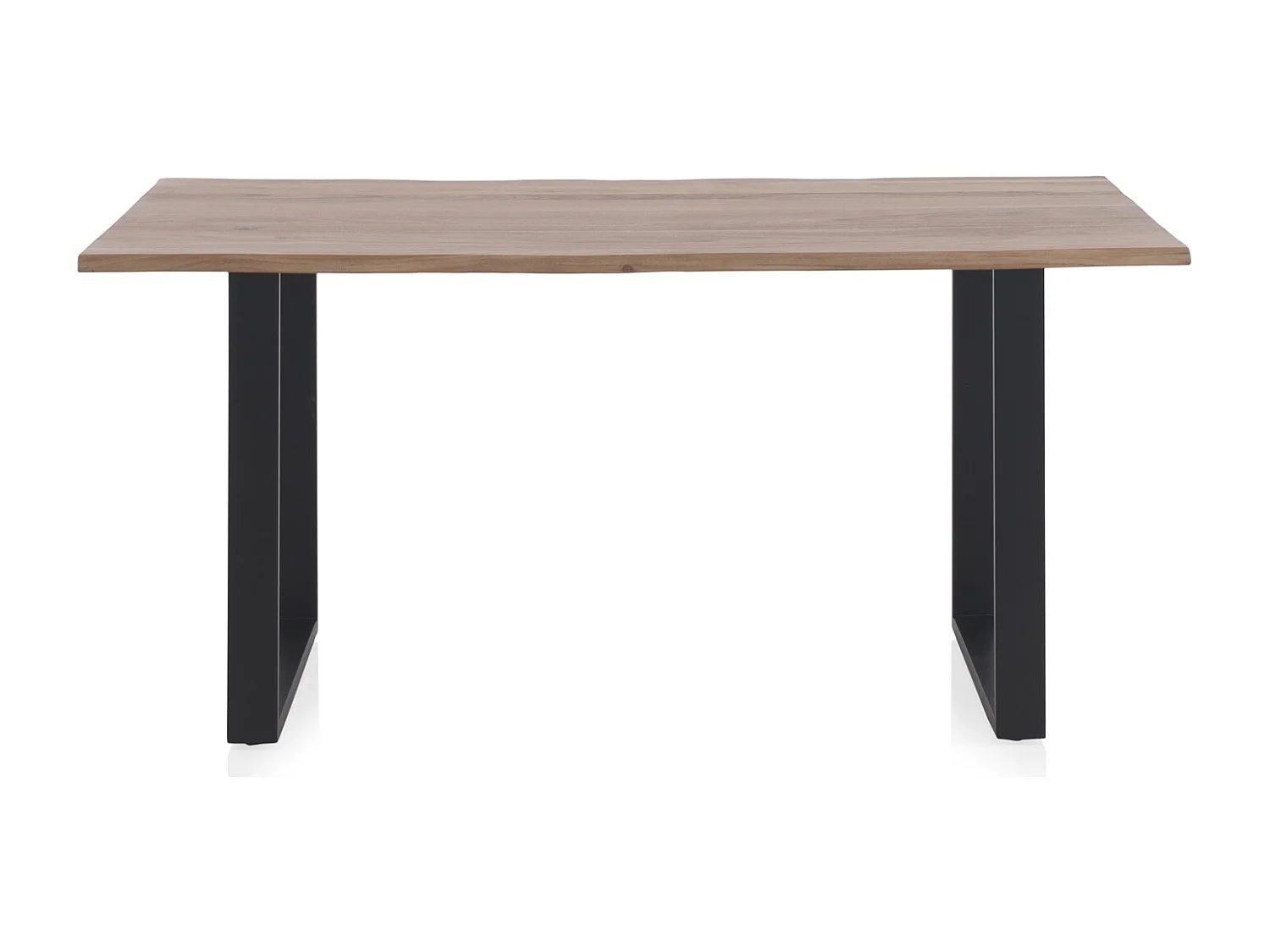 Table en bois massif d'acacia 180x90 avec pieds métalliques noirs