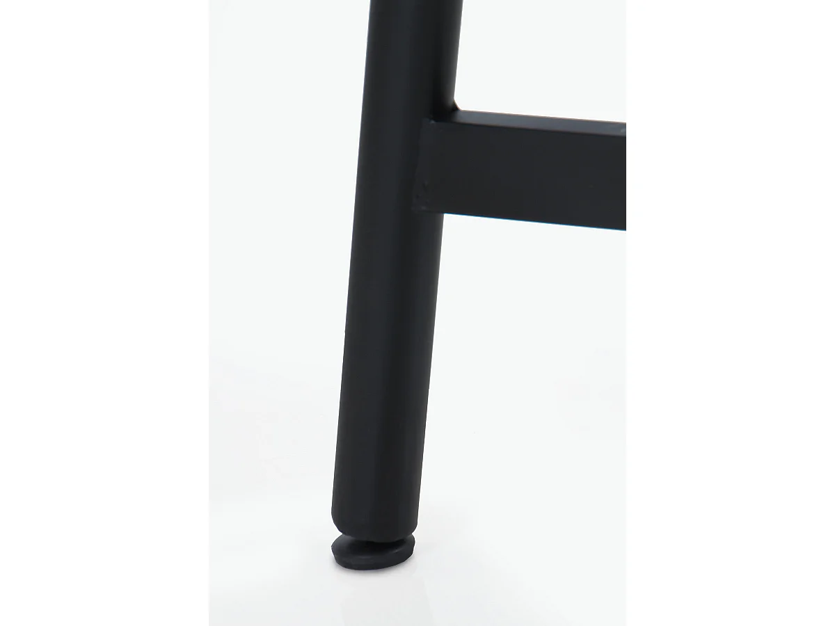 Mesa de madera reciclada 100 cm diámetro con pie metalico negro