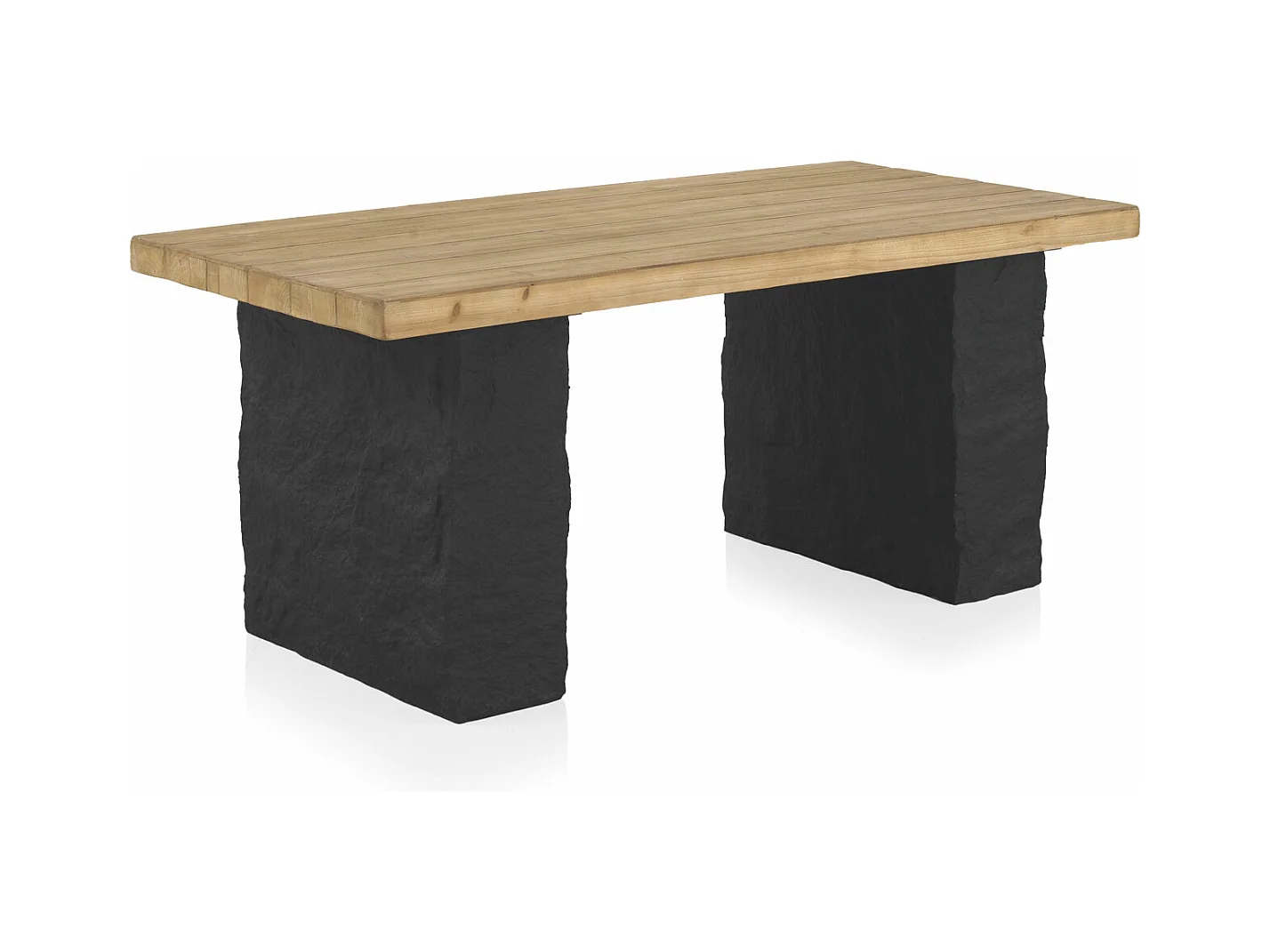 Table avec plateau en MDF, placage en épicéa,