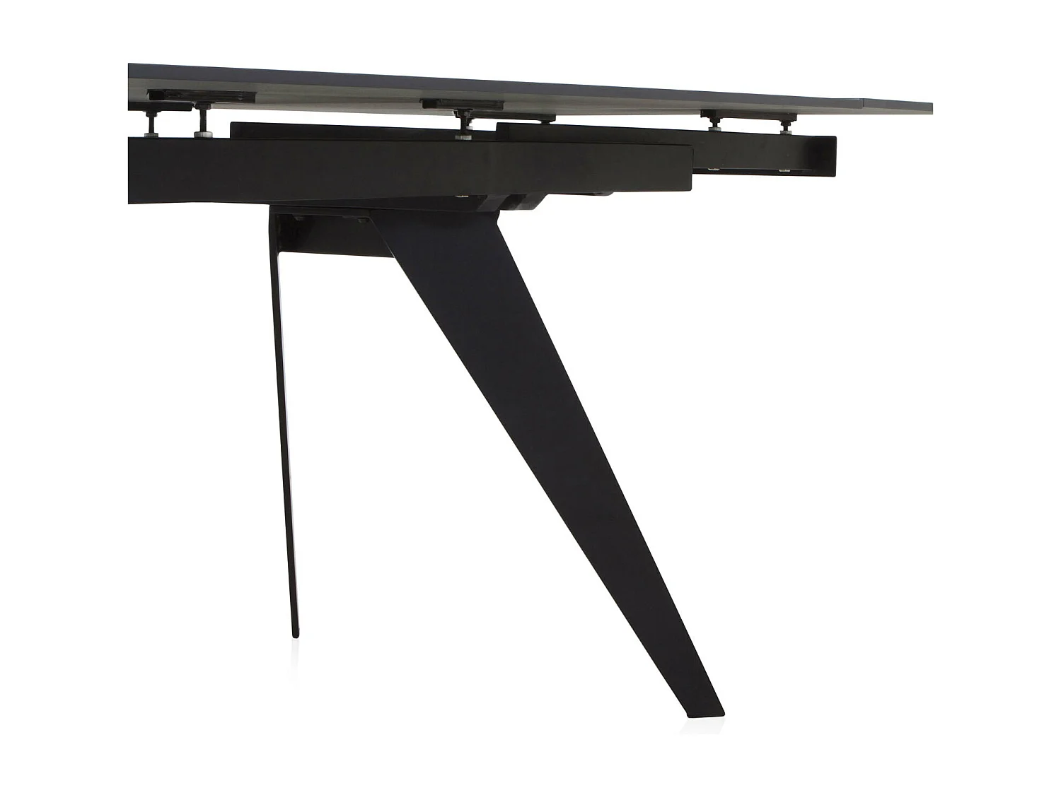 Tavolo in ceramica nera allungabile 180/260x95 con gambe in metallo nero