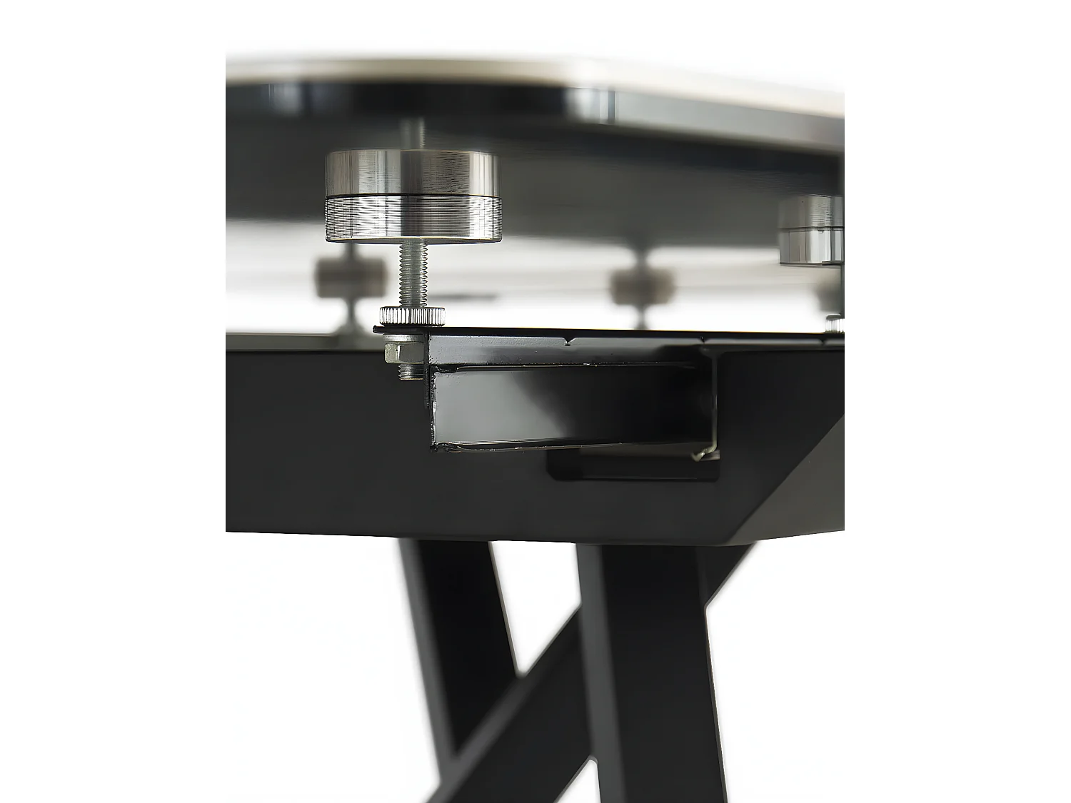 Ausziehtisch aus grauer Keramik mit Metallbeinen 160/210x91