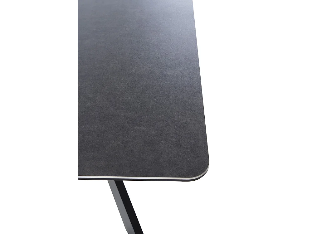 Table extensible en céramique grise avec pieds en métal 160/210x90