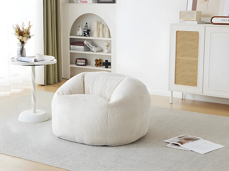 Cord-Hocker "Cusco" - 80 x 74 x 49 cm - Beige