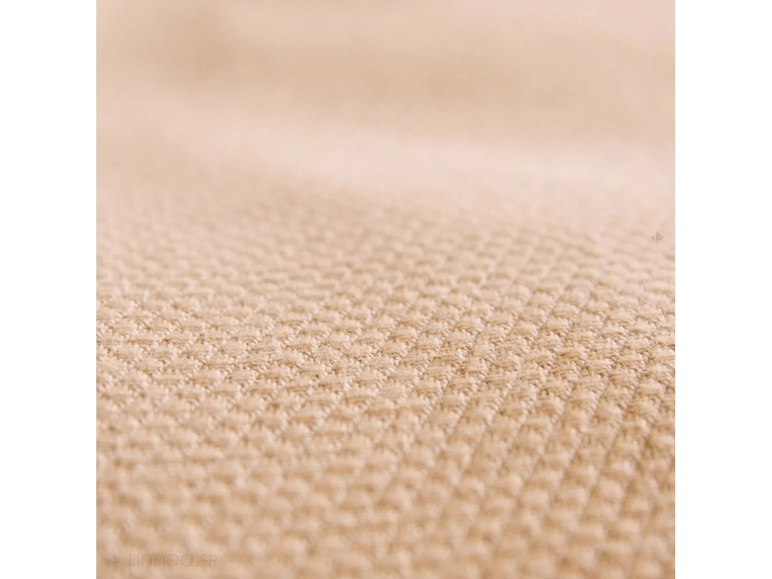 Plaid 120x180 cm coton et lin mélangés CABOURG écru naturel