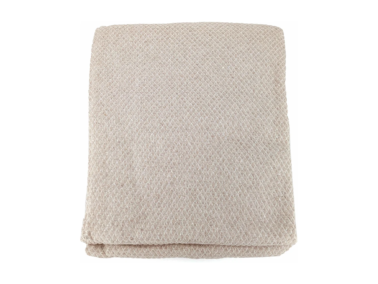 Plaid 120x180 cm coton et lin mélangés CABOURG écru naturel