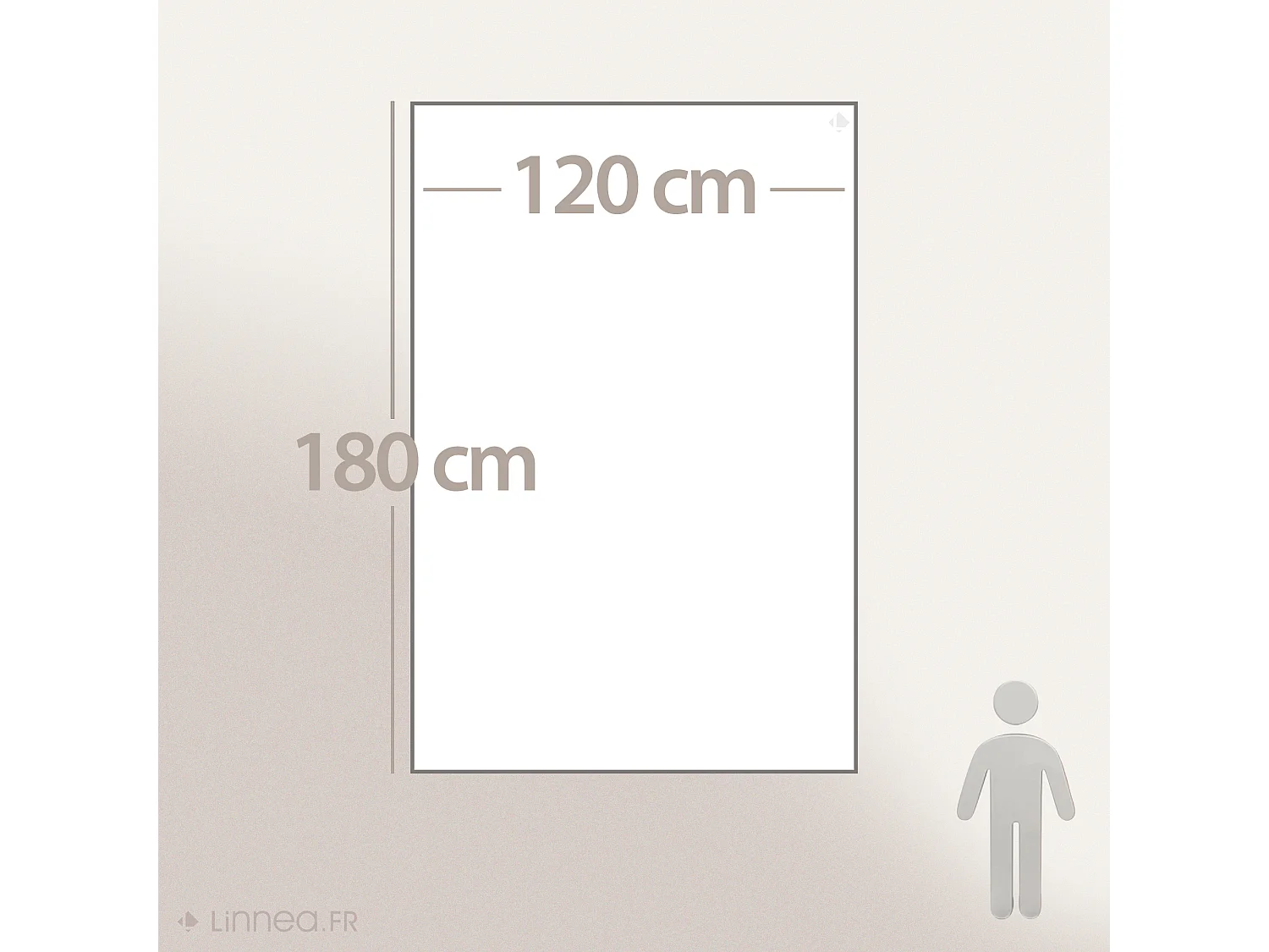 Plaid 120x180 cm coton et lin mélangés ETRETAT écru naturel