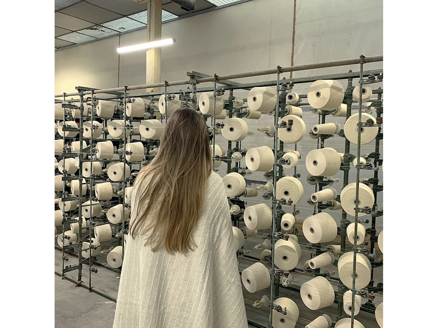 Plaid 120x180 cm coton et lin mélangés ETRETAT écru naturel