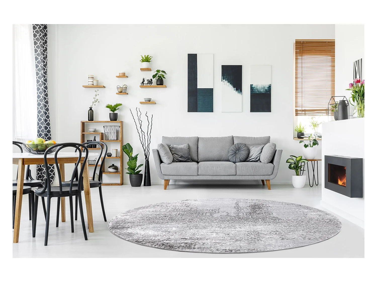 Tapis MEFE moderne Cercle 8731 Vintage - Structural deux niveaux de mo cercle 100 cm