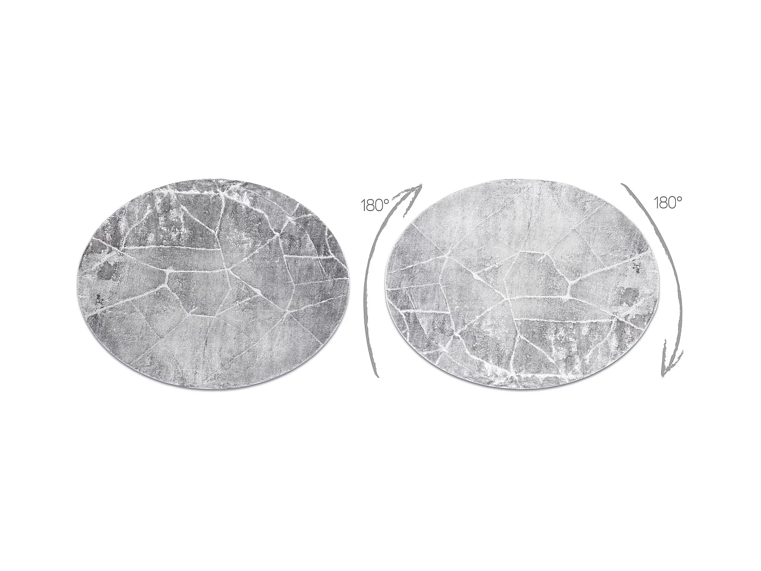 Tapijt MEFE modern Rond , 2783 marmeren , - Structureel, twee poolhoog cercle 100 cm