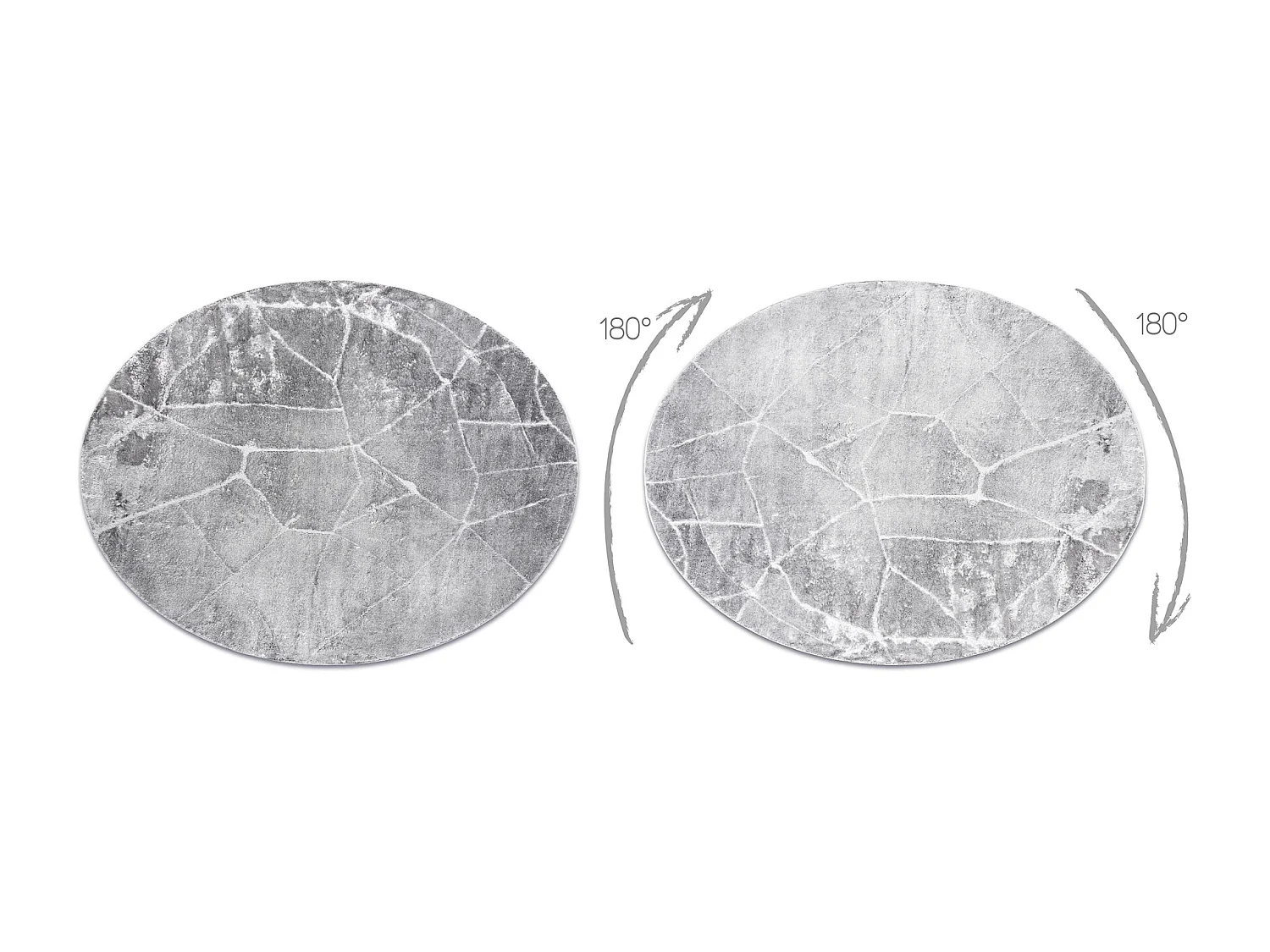 Tapis MEFE moderne Cercle 2783 Marbre - Structural deux niveaux de mol cercle 100 cm