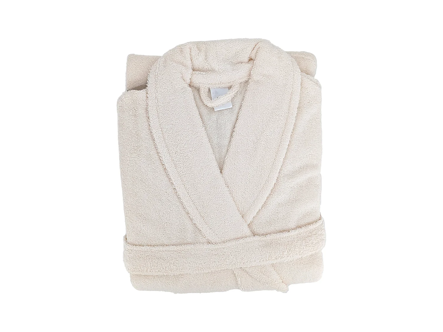 Peignoir col châle adulte ALPHA coton taille S ivoire