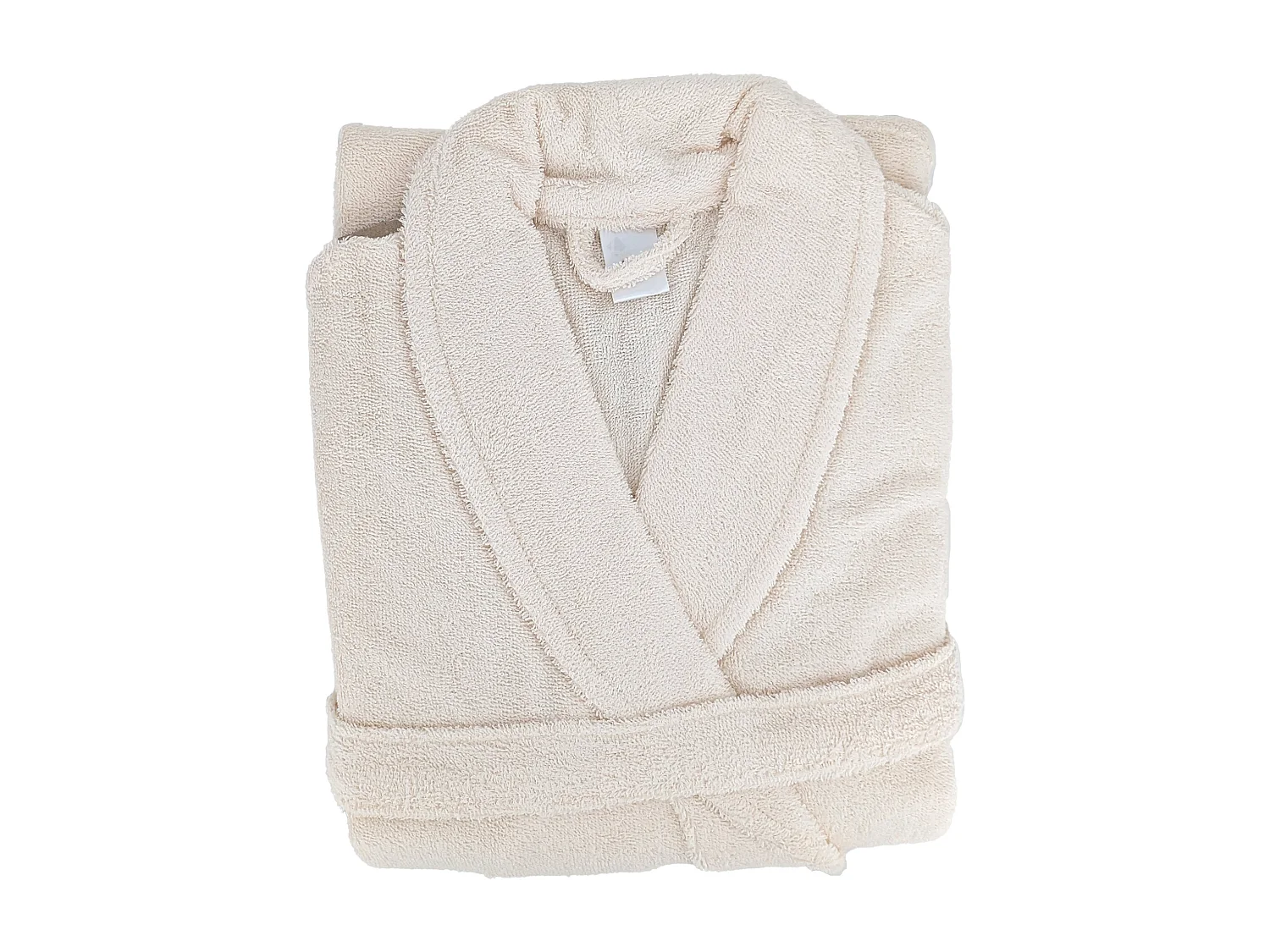 Peignoir col châle adulte ALPHA coton taille S ivoire