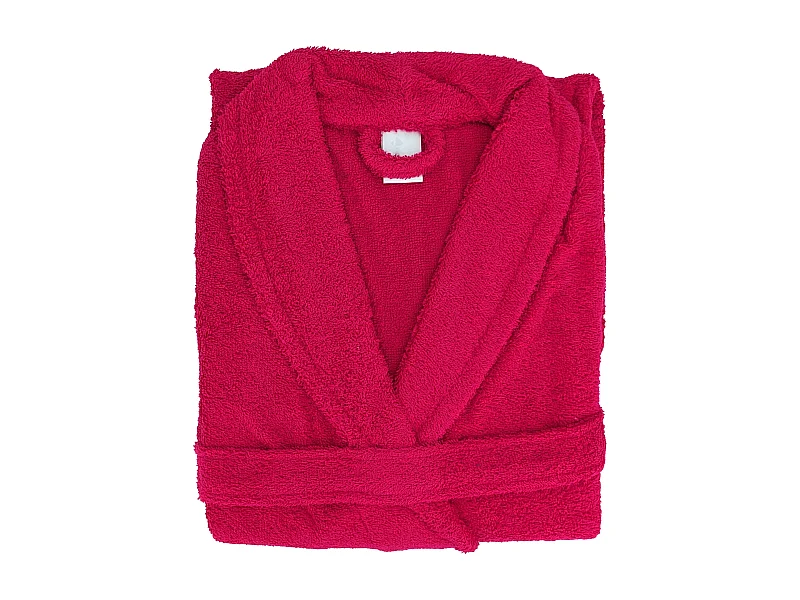 Peignoir col châle adulte ALPHA coton taille XL rose fuchsia