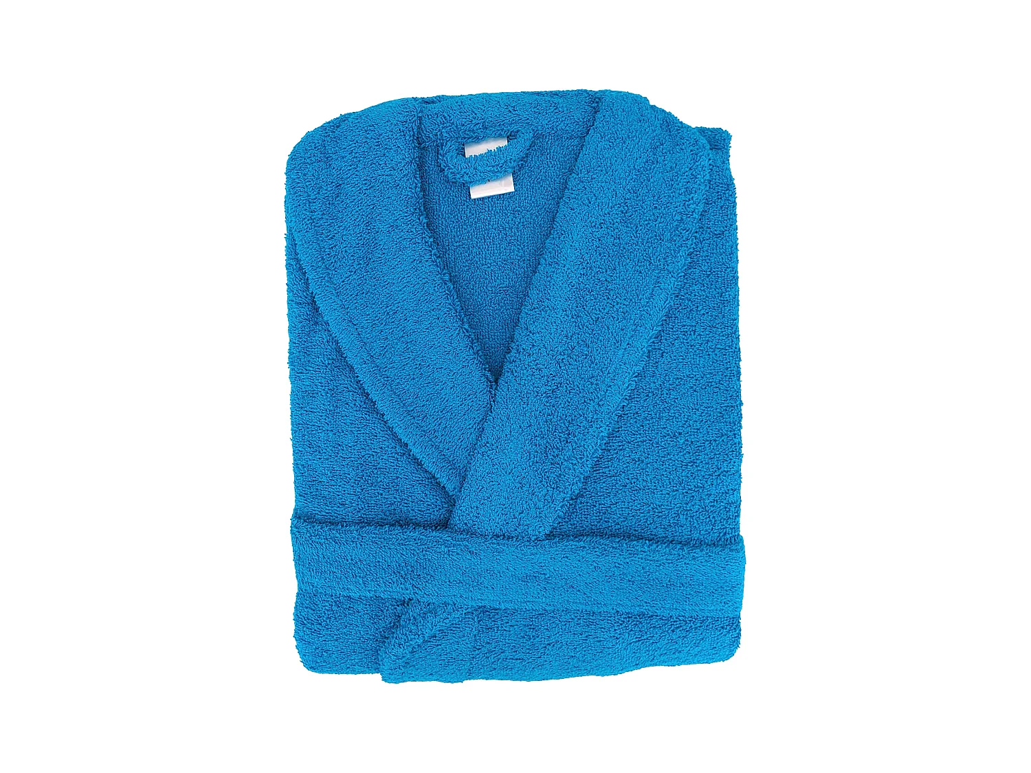 Peignoir col châle adulte ALPHA coton taille S bleu turquoise